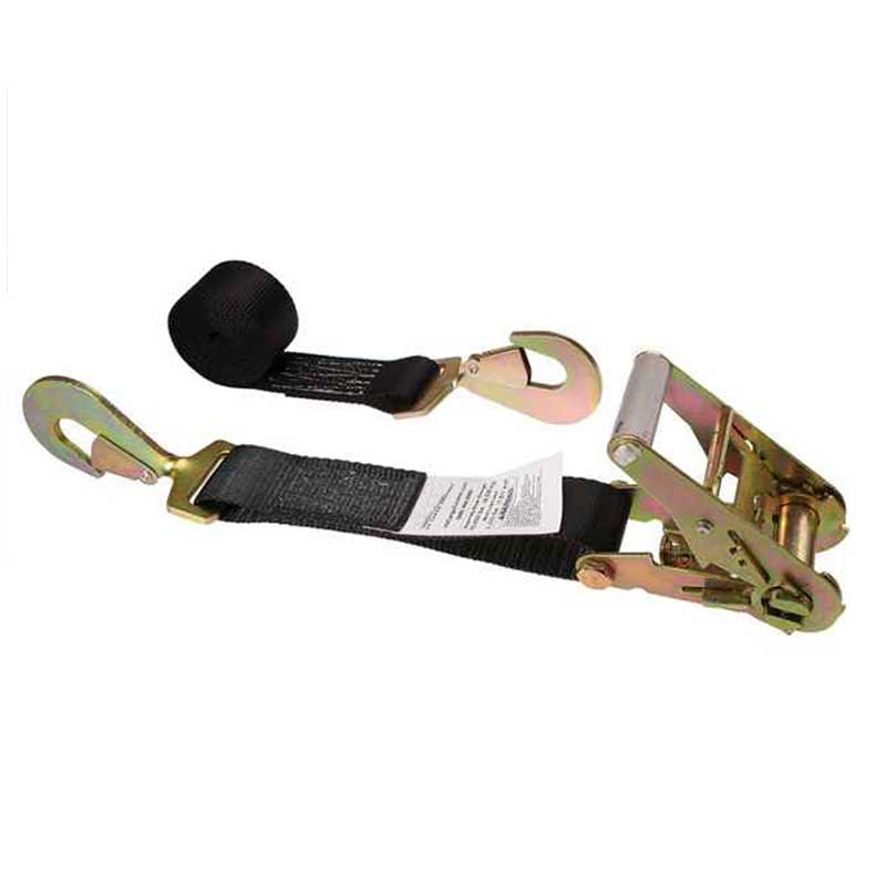 Tali Ratchet Pengikat Mobil Hitam 2 X 8' dengan Kait Jepret Memutar