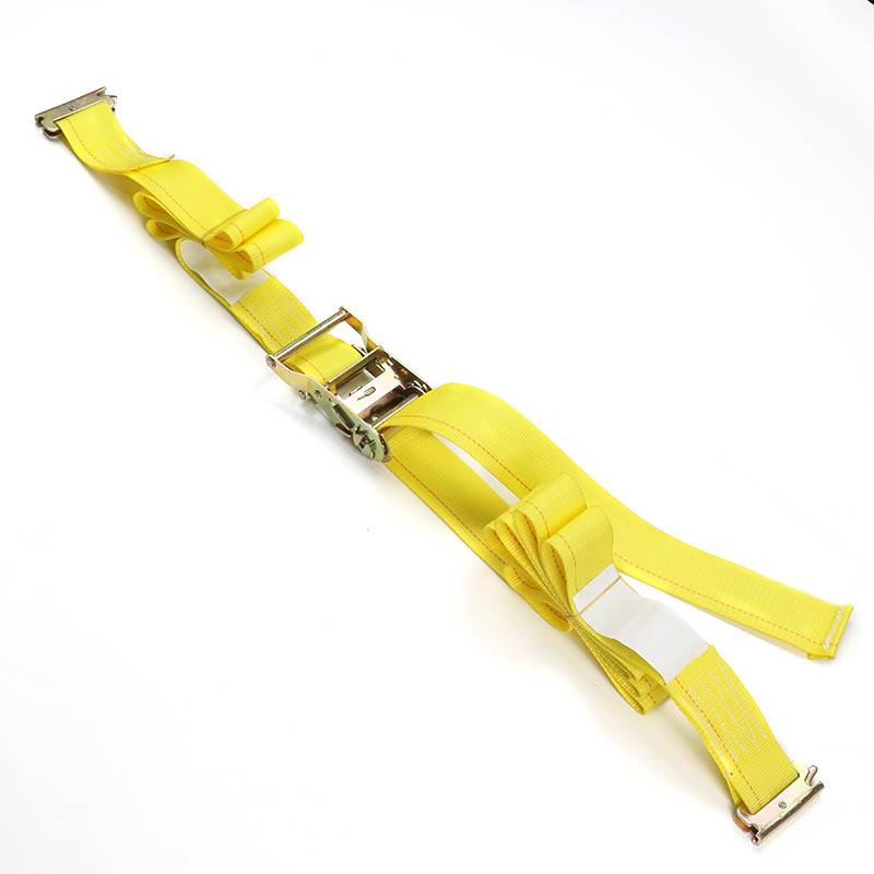 2 Inch E-Track Ratchet Strap Biru Kuning